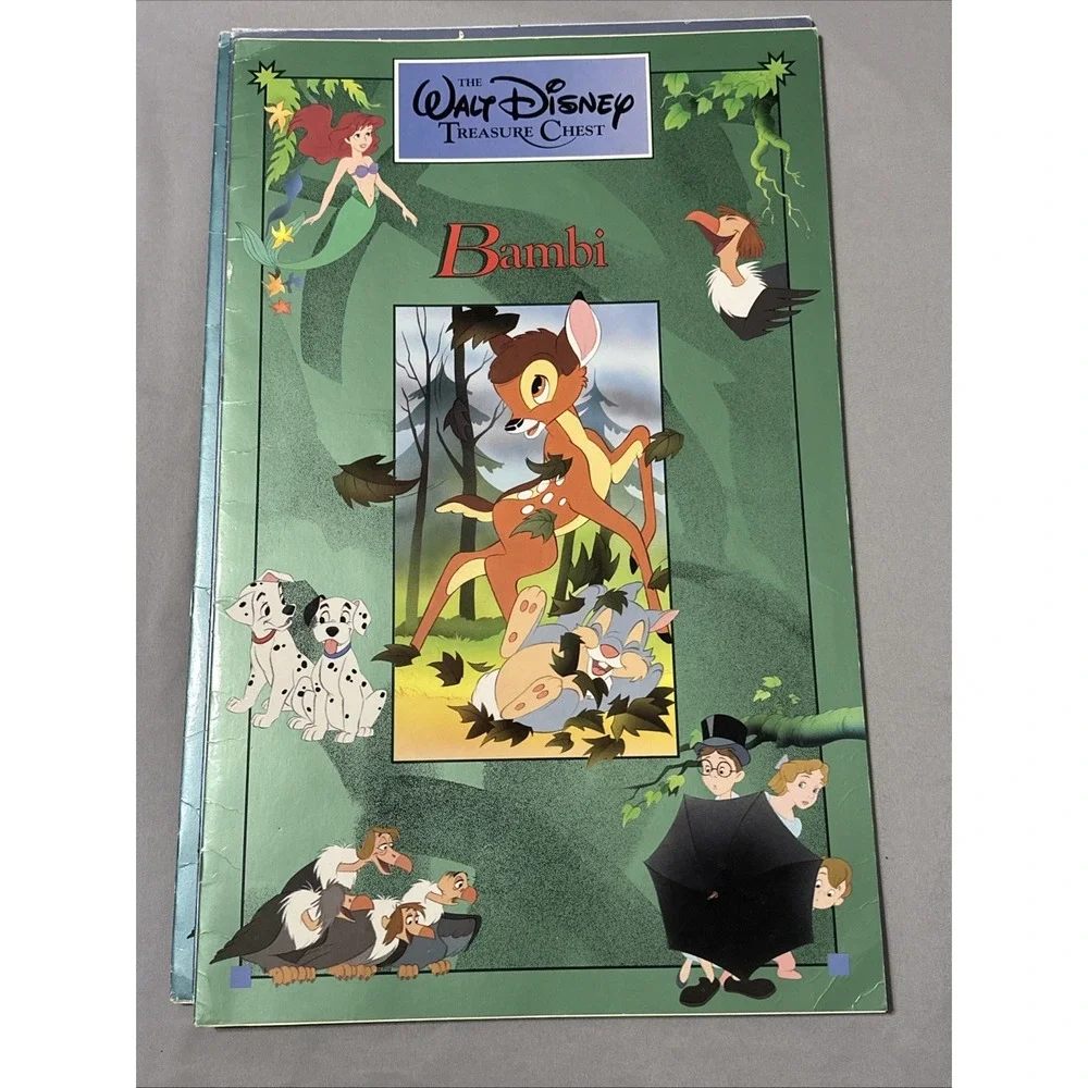 VTG The Walt Disney Treasure Chest 1991  4 Oversized Books in Folder!
